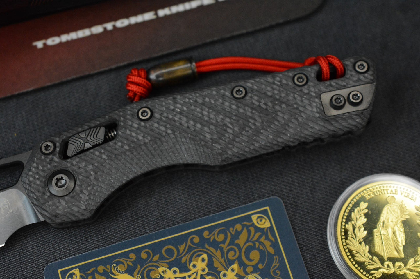 NEW Microtech MSI RAM-LOK Carbon Fiber SHADOW BlackDLC w/ John Wick Pack & Bead