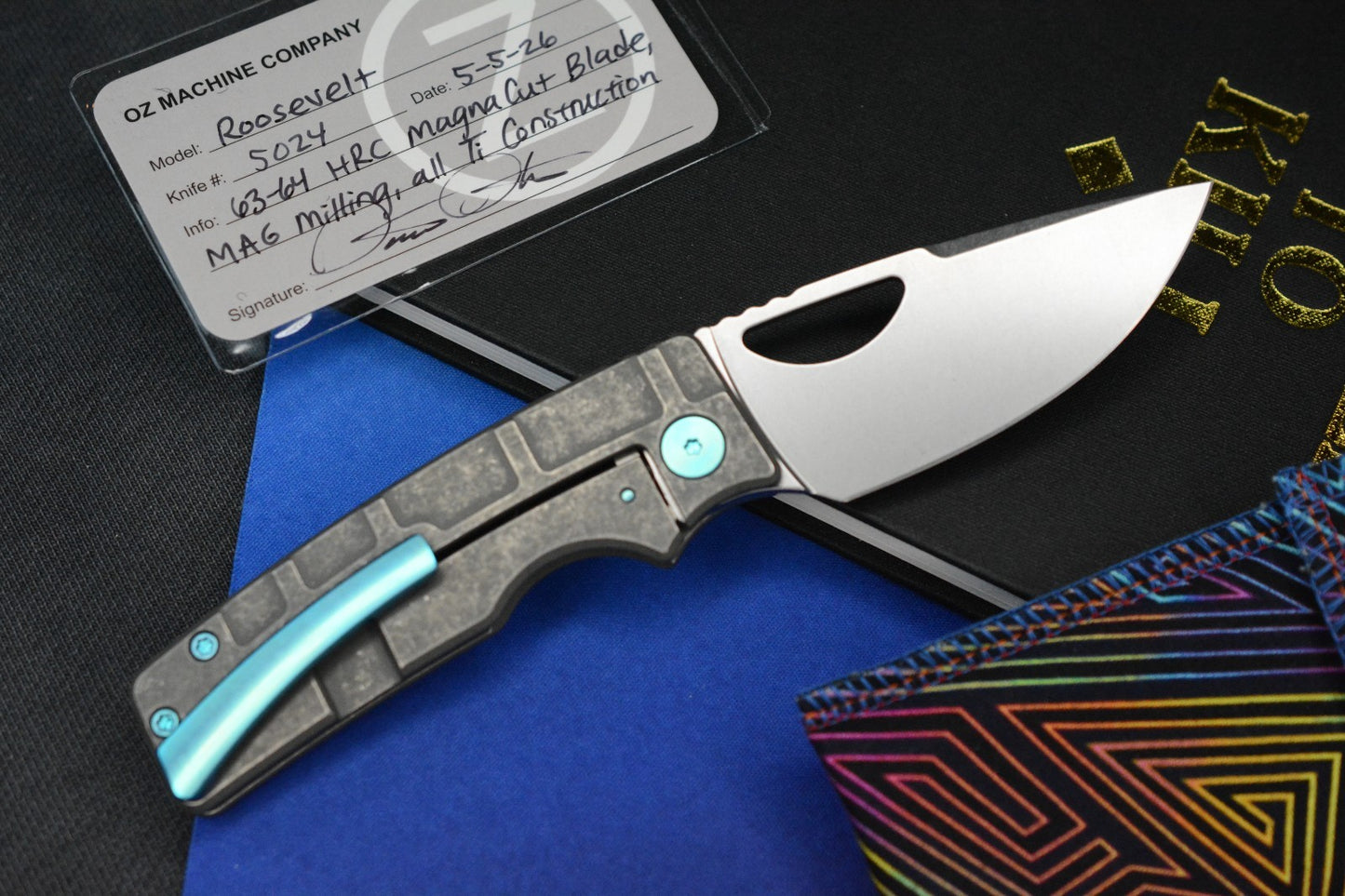 NEW Oz Machine Co Roosevelt Standard - Dark Mag Scales / Teal Accents / MagnaCut