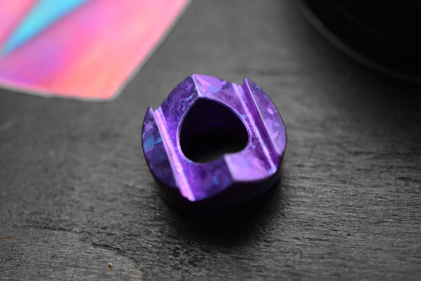 RARE WYSTE DESIGNS Crown - Blurple Crystallized Ti Bead Re Playge Microtech