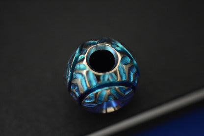 RARE Renaissance Creations Engraved Anodized Ti Bead Re Microtech