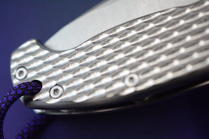 NEW Demko AD20 Kopis V2 CPM3V / JIGGED TI TEXTURED USA w/ TKW Frankart Bead