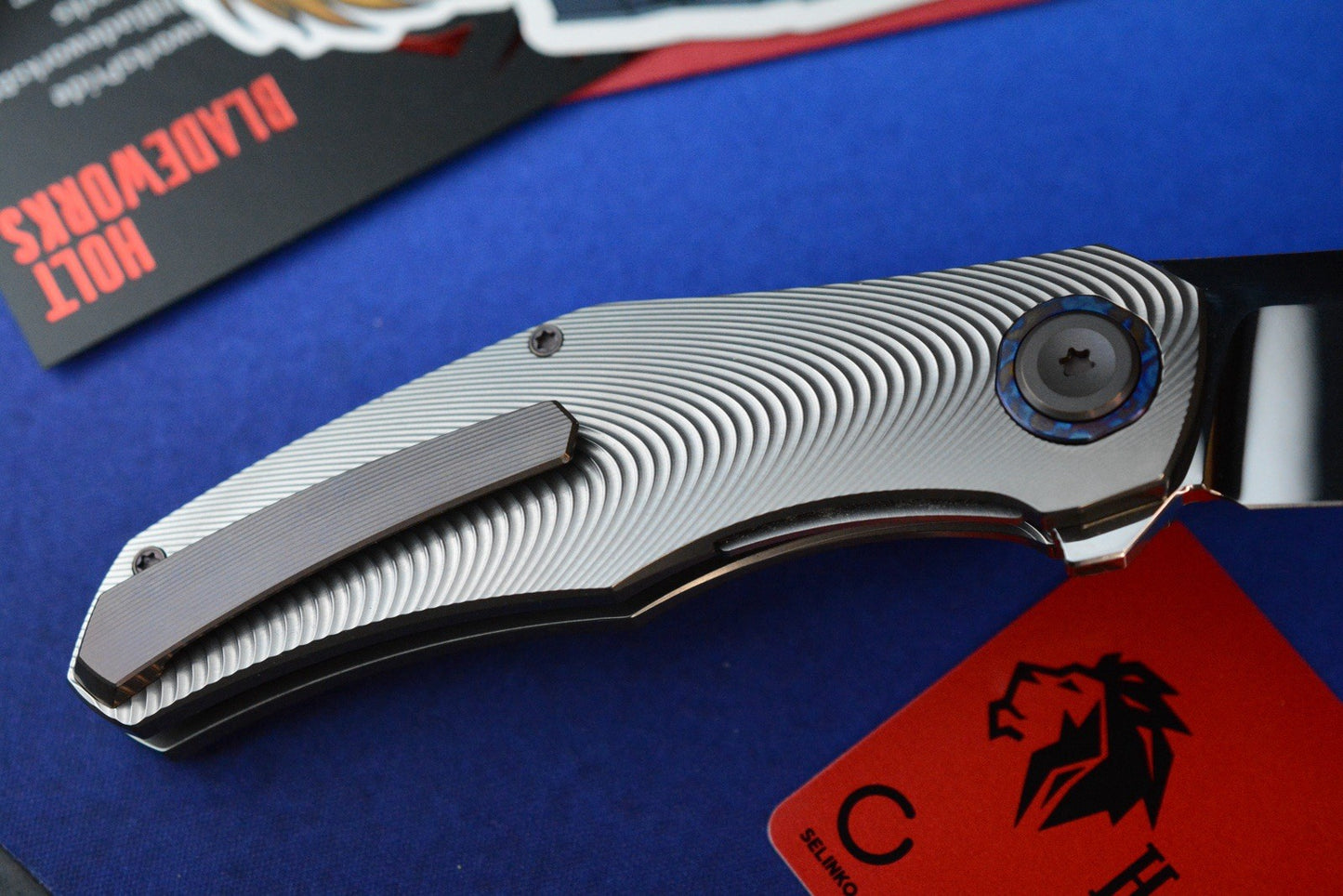 NEW Holt Blade Works Renegade - Ridgeback Ti/ Black Timascus / Ano HDW w/ COA