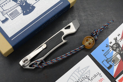 NEW Lynch NW Open Door Policy Pry - SW Ti / Black Micarta Inlays w/ Ultem Bead