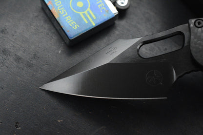 NEW Microtech Stitch-Ram-Lok Carbon Fiber Black DLC w/ Fallout Pack & Bead