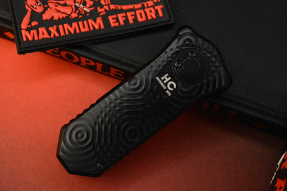 NEW Hypercut MFG Oracle Razor Knife - Ano Black Aluminum / Raindrop Milled