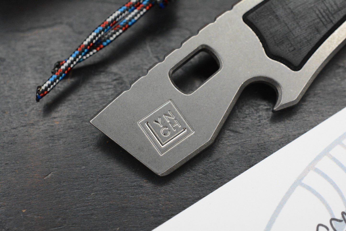 NEW Lynch NW Best Case Scenario Pry - SW Ti / Black Micarta Inlays w/ Ultem Bead