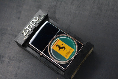 VINTAGE CUSTOM ZIPPO x FERRARI Prancing Horse Cavallino Logo -  Lighter