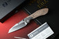 NEW Null Knives Voodoo Doll - Stonewashed Vanax / Natural Micarta Scales SN# 70