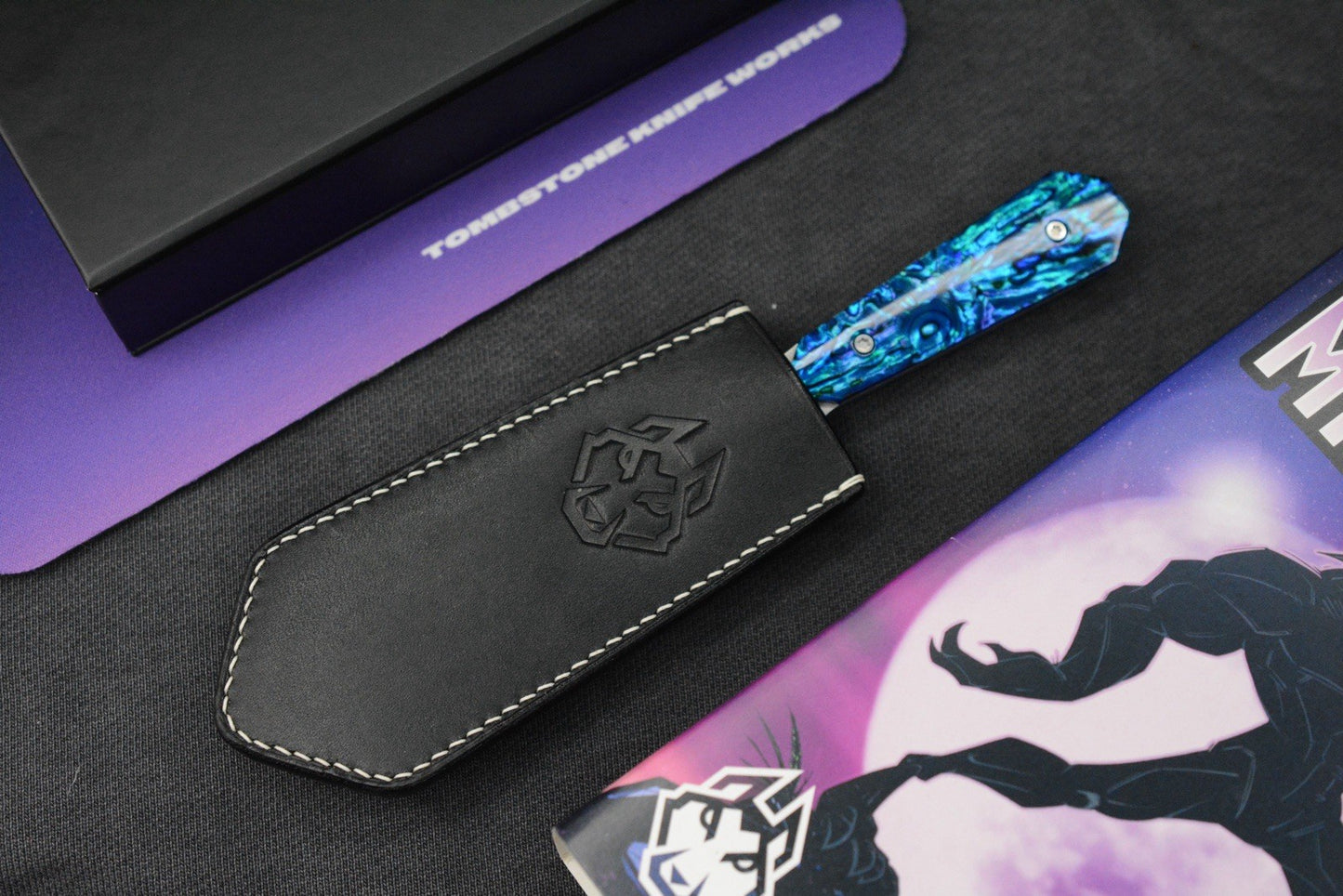 NEW Jack Wolf x Miller FixEDC Backwoods True Blue LE / Satin S90V w/ Sheath