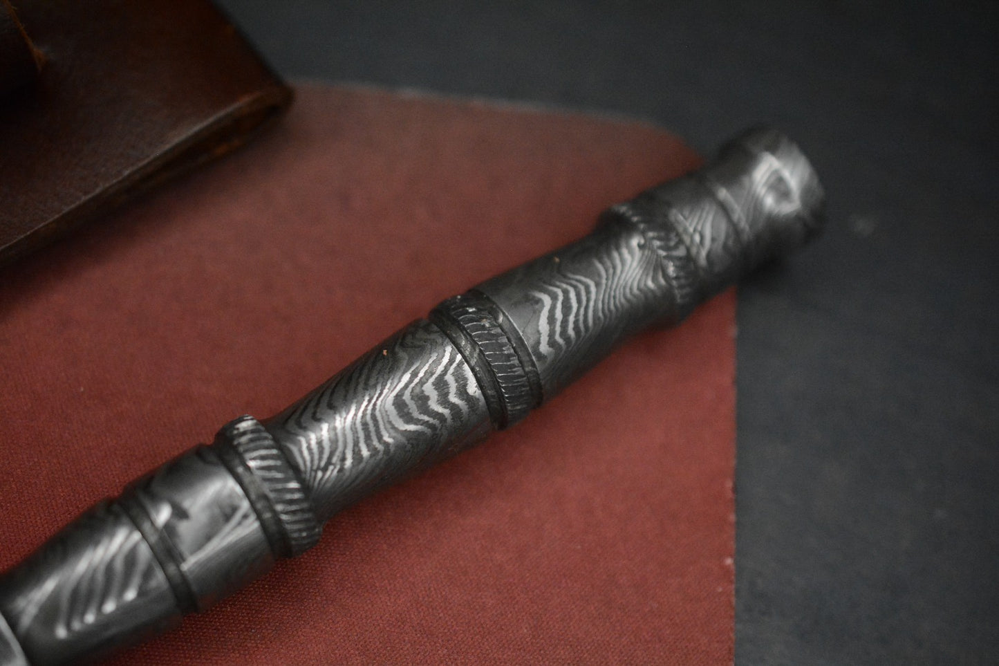 RARE Renaissance Customs Hand Forged Premium Tri Blade Fixie - Twisted Damascus