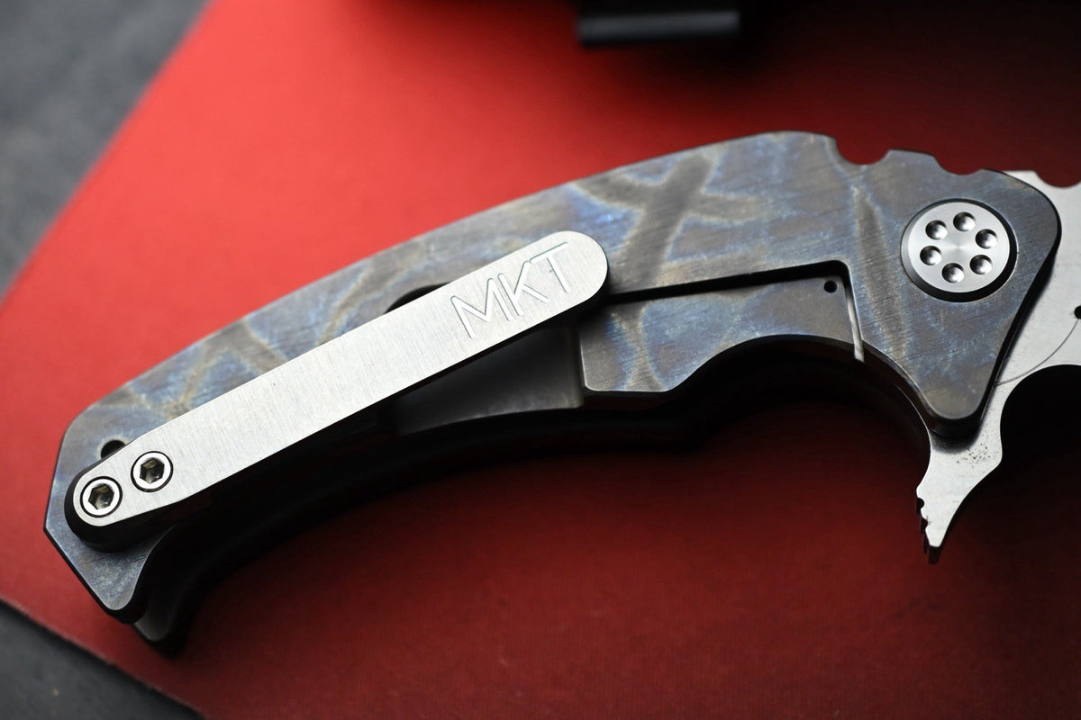 RARE++ Medford FUK Flipper - Striped Ti / D2 Drop Point USA MADE w/ COA & Case