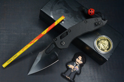 NEW Microtech Stitch-Ram-Lok Carbon Fiber Black DLC w/ Playge Skall & Wick Pack