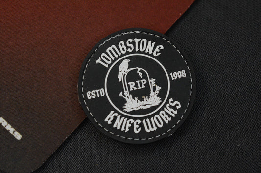 NEW Tombstone Knife Works PVC / Stitch 2” Patch - Re Playge Microtech