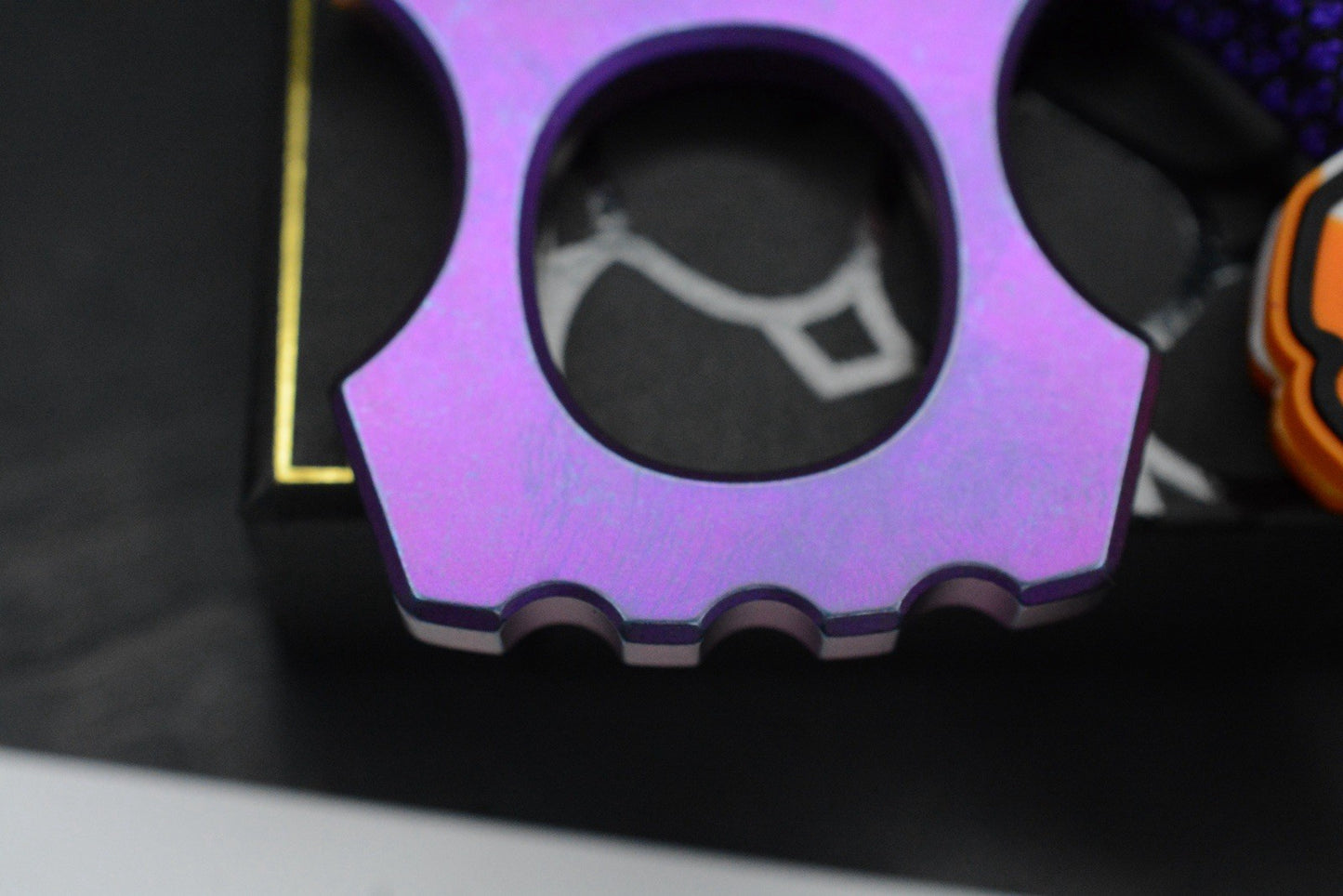 NEW BRNLY Cypop Halloween Toothy Purple LE - Engraved Bottle Opener w/Skull Bead