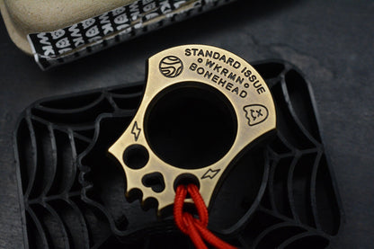 NEW Wkrmn Bonehead Spider Bite - Spider Web Design Brass w/Custom Molar Bead