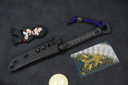 RARE Half Face Cardiac Spike Black Micarta / Highland Green G10 w/ Wick Pack