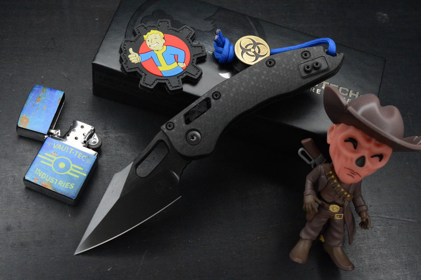 Microtech Fallout NEW Microtech Stitch-Ram-Lok Carbon Fiber Black DLC w/ Fallout Pack ...