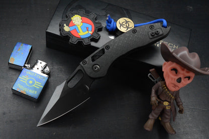 NEW Microtech Stitch-Ram-Lok Carbon Fiber Black DLC w/ Fallout Pack & Bead