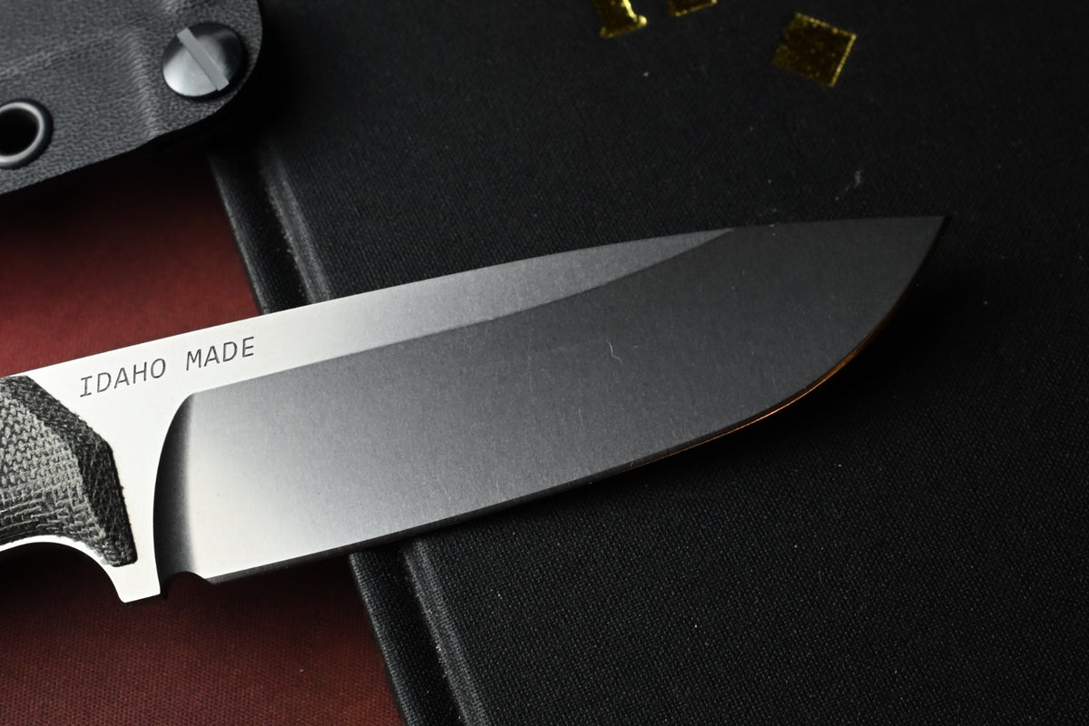 NEW Chris Reeve Knives Backpacker - Black Canvas Micarta w/ Monkey Bead & Patch