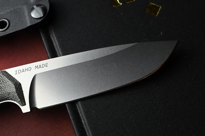 NEW Chris Reeve Knives Backpacker - Black Canvas Micarta w/ Monkey Bead & Patch