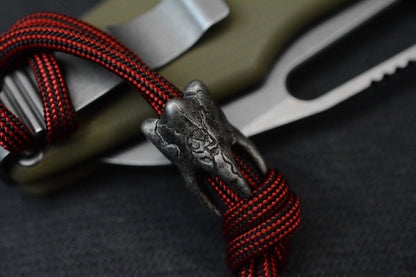 NEW Demko AD22 Shark Foot Magnacut - OD Green G-10 w/ Molar Bead & Patch