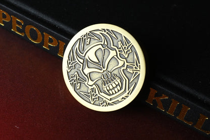 RARE Steel Flame XL Brass Challenge Coin 3oz - Lucifer / Hannah Engraved