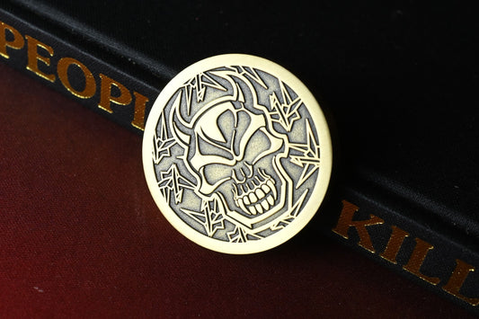RARE Steel Flame XL Brass Challenge Coin 3oz - Lucifer / Hannah Engraved