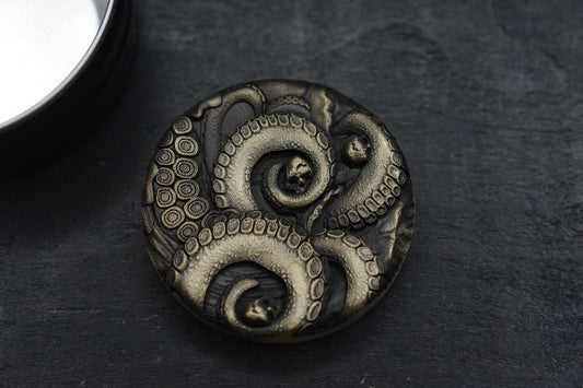 CUSTOM Engraved Brass Challenge Coin - The Awoken Kraken Re Microtech