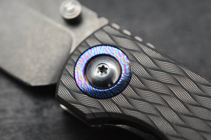 CUSTOM Monterey Bay Sea Otter Iron Weave - Timascus Pivot / Compound Magnacut