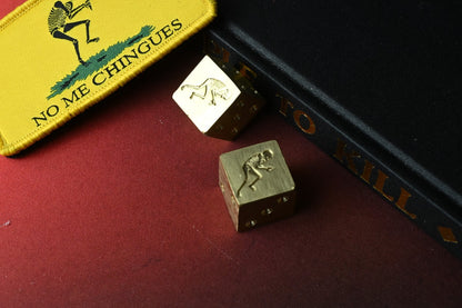 RARE Ed’s Manifesto x Hooligan Customs Brass XL Dice - Sneakreaper Engraved