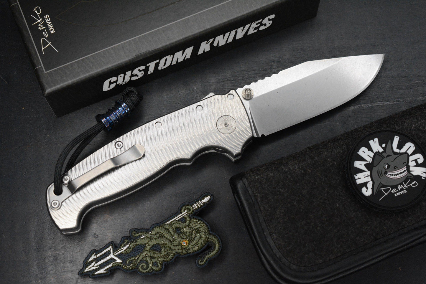 RARE++ Demko AD20 XXX Textured Ti / Stud Only CPM 3V Blade