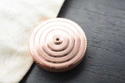 CUSTOM Spinner Top - Nurled Copper / Buffalo Nickel Inlay USA MADE