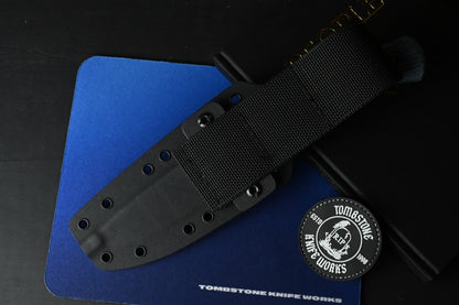 RARE Carothers Performance Knives FK3 Field - Blue Canvas Micarta / Magnacut