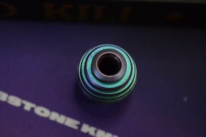 RARE Renaissance Creations Star Reactor Purple/ Green Ano Ti Bead Re Microtech