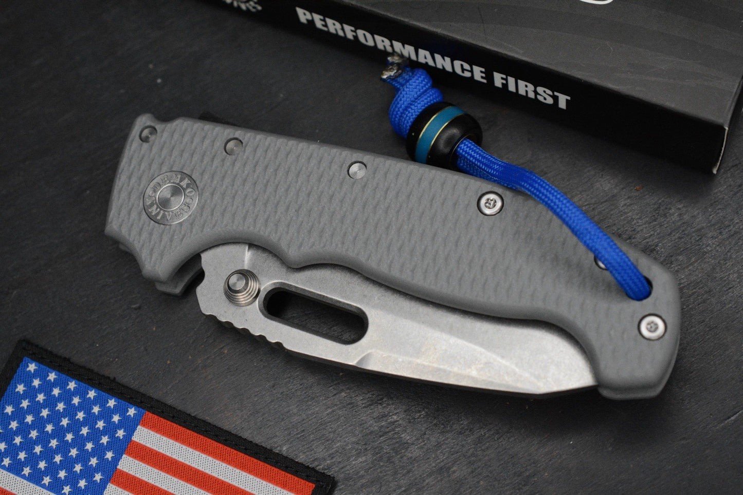 NEW Demko AD20 Whale Shark Thumb Slot MagnaCut Textured Grey G10 EXC