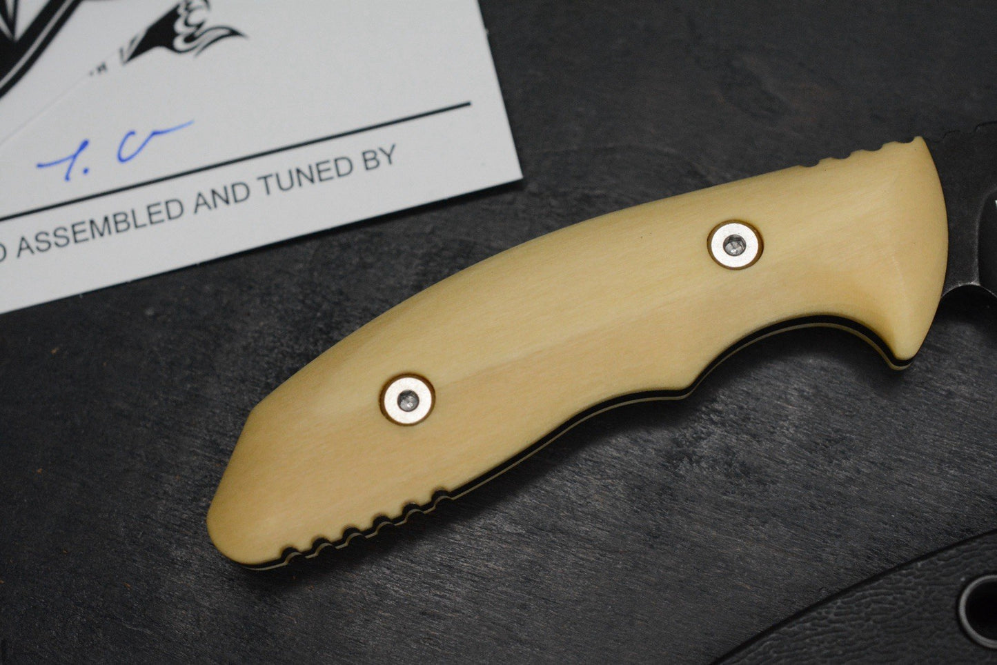 NEW Hinderer Flashpoint Magnacut Sheepsfoot Fixie - Battle Black Buckeye Handle