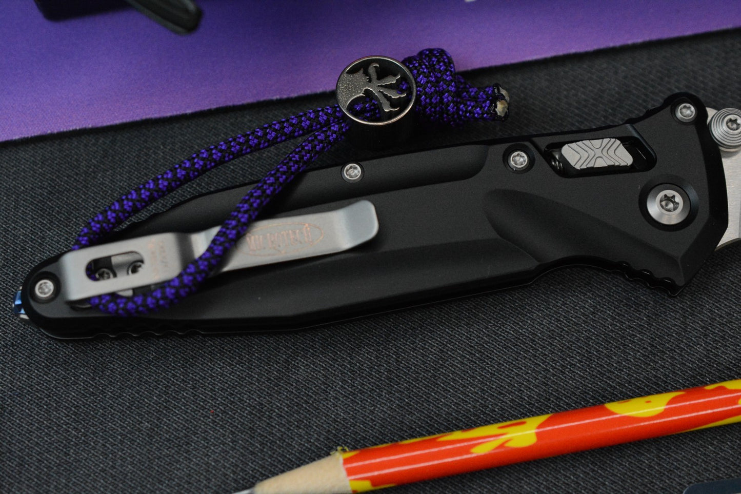 NEW Microtech SocomDelta RAM-LOK Aluminum Black/ M390 w/John Wick Pack & Bead