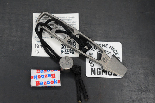 NEW Nice Guy Machine Co Barkeep’s Liberation Tool /Last Call Ti Pry w/ FF Bead