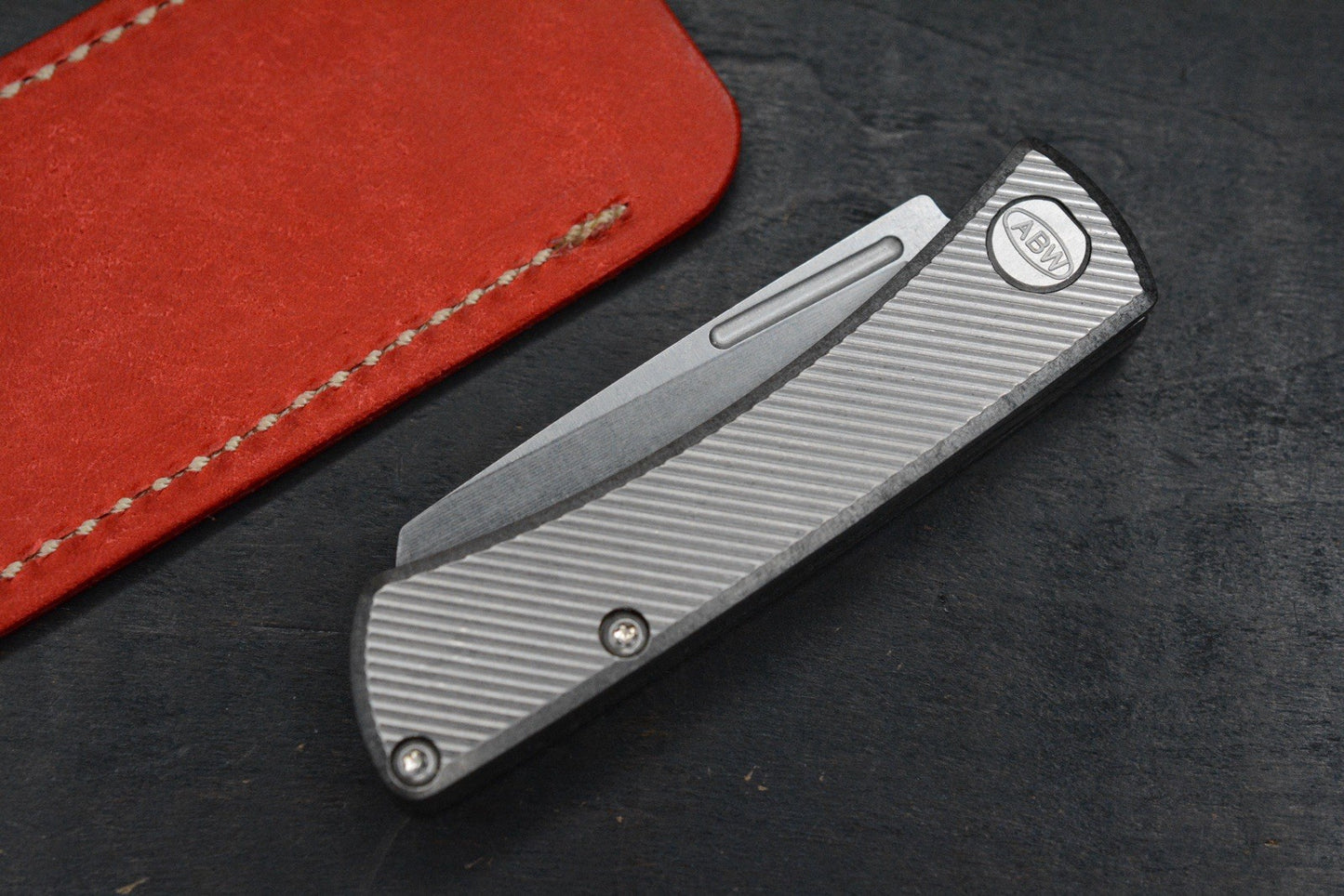 NEW American Blade Works Slipjoint - 45 Degree Milled Ti Hdle / MagnaCut DLT EXC