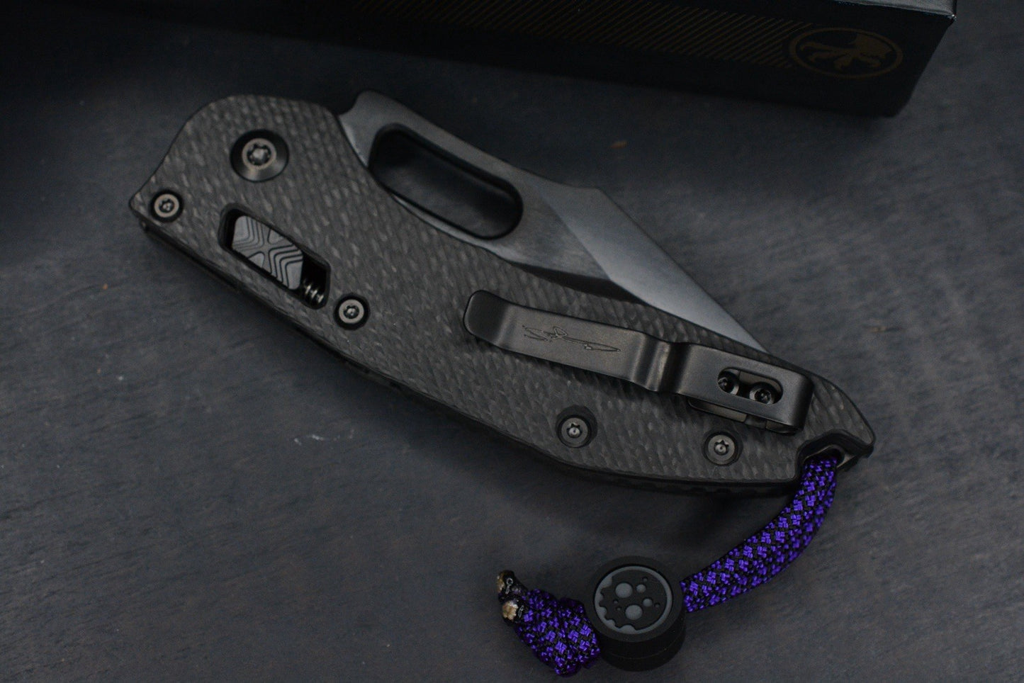 NEW Microtech Stitch-Ram-Lok Carbon Fiber Black DLC w/ Playge Skall & Ozzy Pack