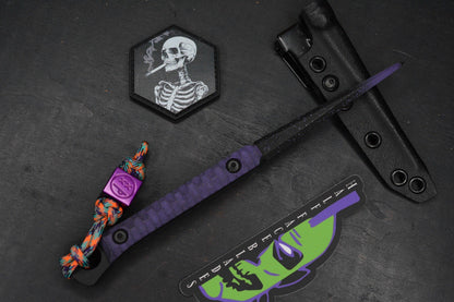 RARE Half Face Cardiac Spike Halloween SE Purple G-10 w/TKW Frankart & Patch
