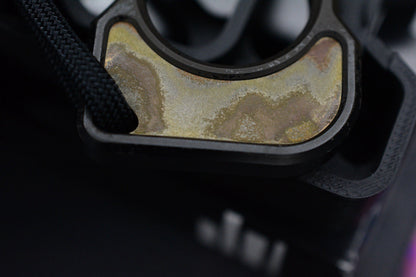 SEMI CUSTOM Wyste Cogent Zero Air Ti/ Mokume Inlay 1 Of 1 w/ COA & Poison Bead