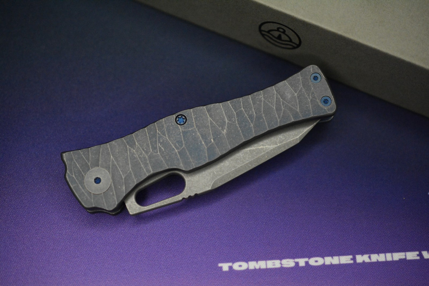 NEW Urban EDC x Demko Castellan N/F - Acid Etched Vanax / Blurple Rock Ti