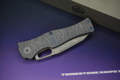 NEW Urban EDC x Demko Castellan N/F - Acid Etched Vanax / Blurple Rock Ti