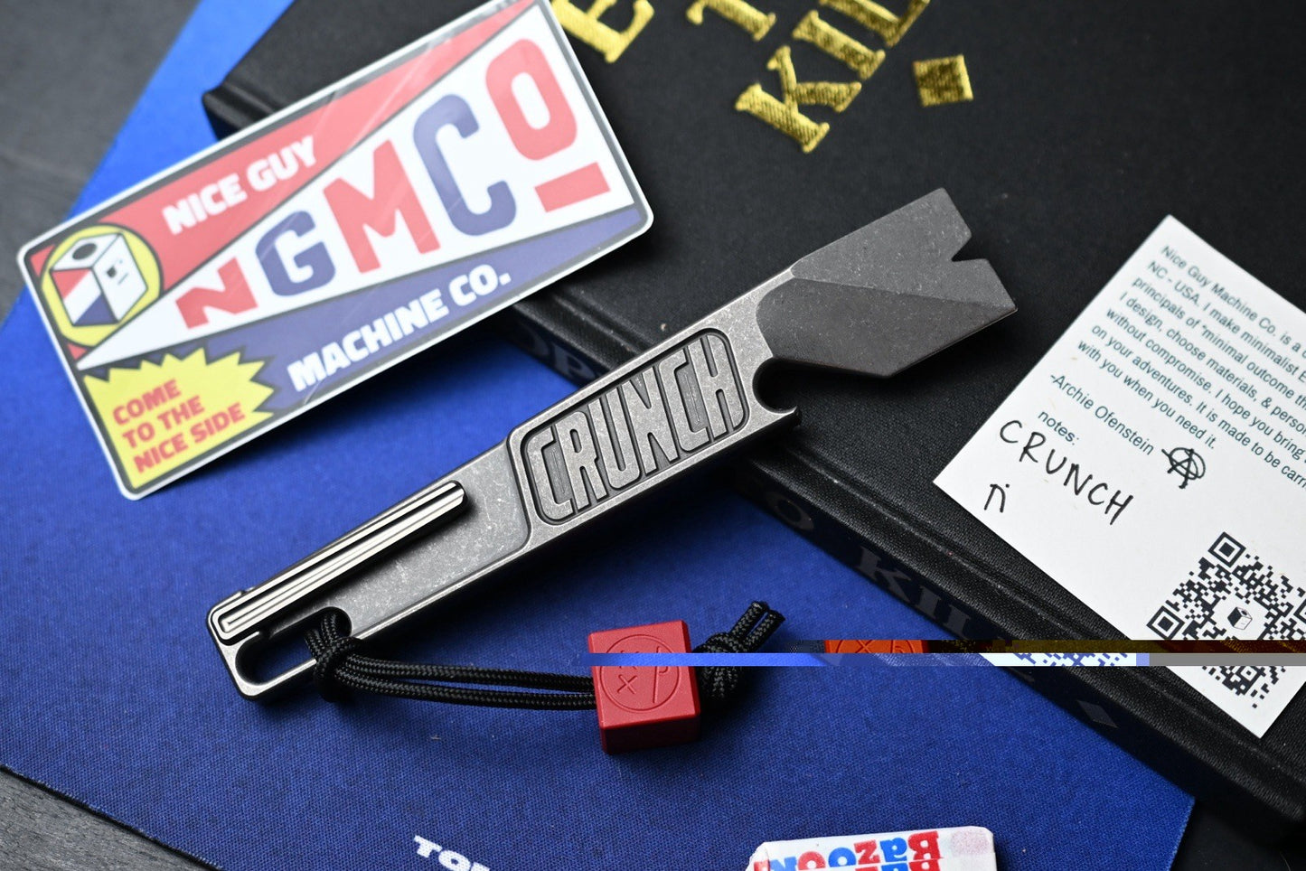 NEW Nice Guy Machine Co CRUNCH Bar Ti Pry 5.5” NGMCo w/ TKW Frankart Bead