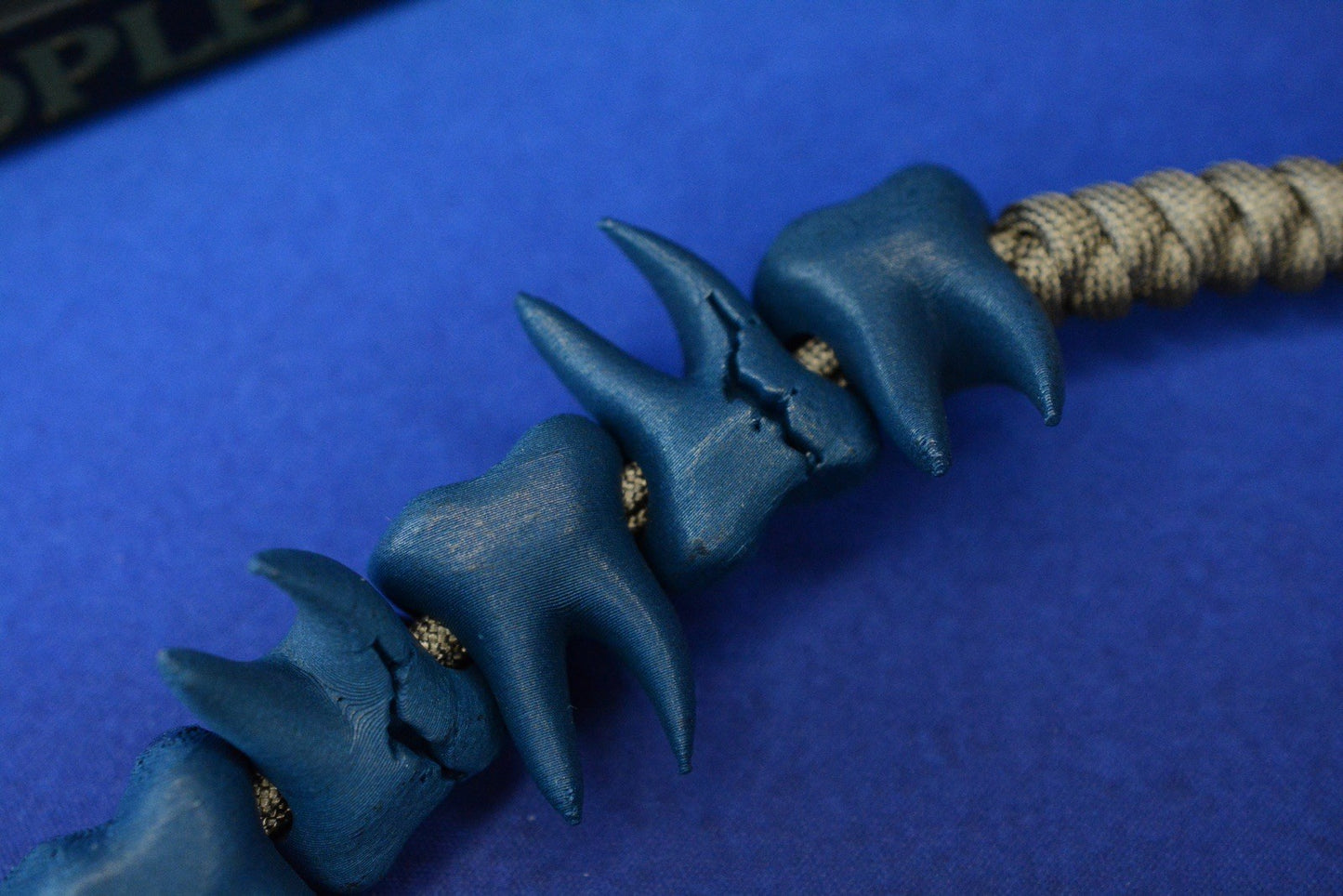NEW Delicious Fist Bad Floss - Blue Steel Broken Molar Beads/ Green 20” Paracord