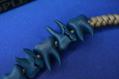 NEW Delicious Fist Bad Floss - Blue Steel Broken Molar Beads/ Green 20” Paracord