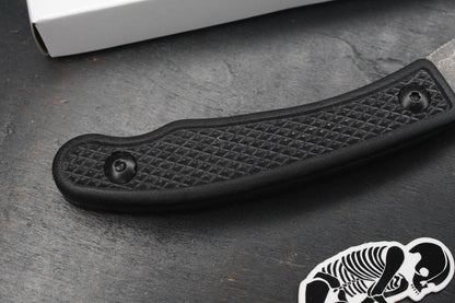 RARE Ed’s Manifesto & Kopis Designs L-Via Field Knife - Black / Acid Stonewash