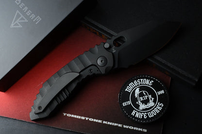 RARE Dalibor Bergam Draco - Black DLC Milled Ti Integral / Black DLC S90V