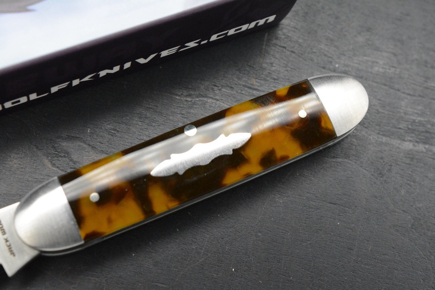 NEW Jack Wolf Gateway Equal End - Tortoise Shell Kirinite /Belt Satin Spearpoint
